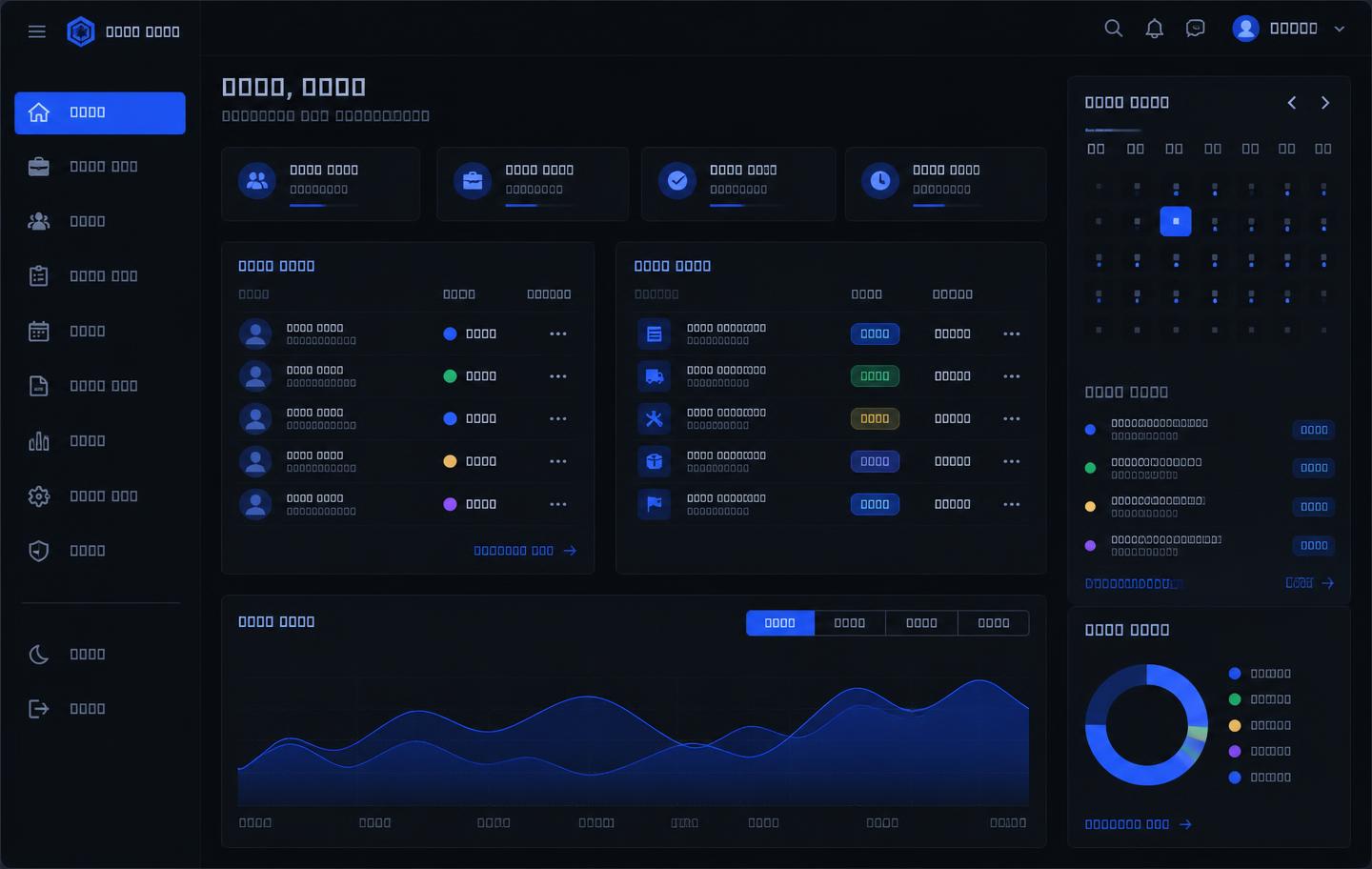An admin dashboard we built, shown behind the main website view